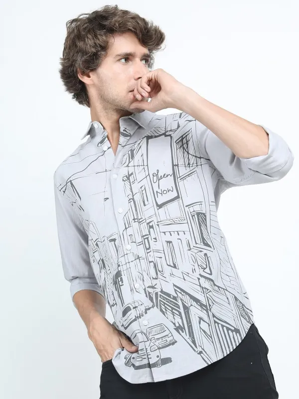 Men Slim Fit Casual Shirt