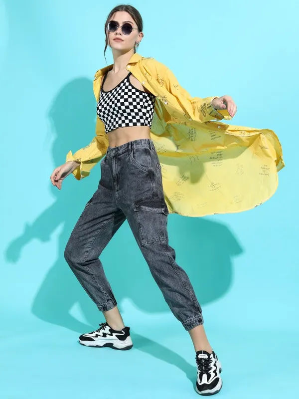 Tokyo Talkies Women Grey Jogger Jeans