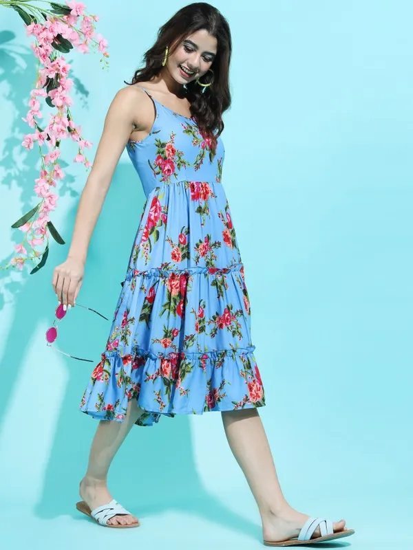 Printed A-Line Dress