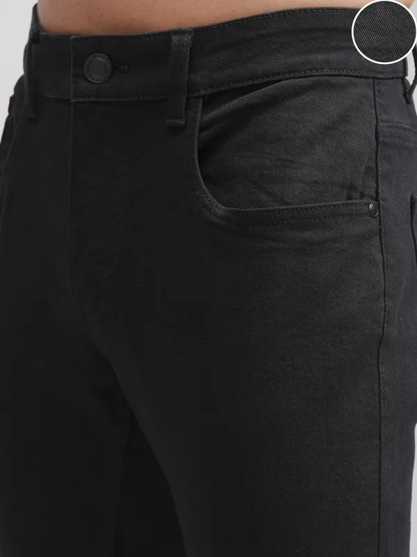  Highlander Men Black Skinny Fit Clean Look Jeans