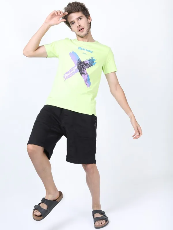 Men Printed Round Neck T-shirt