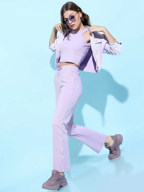  Tokyo Talkies Women Purple Solid Regular Tops