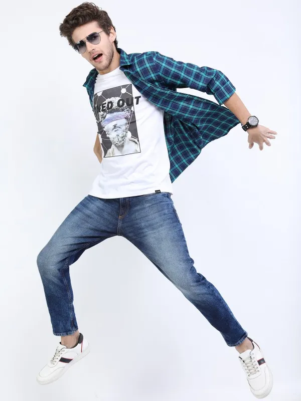 Men Printed Round Neck T-shirt