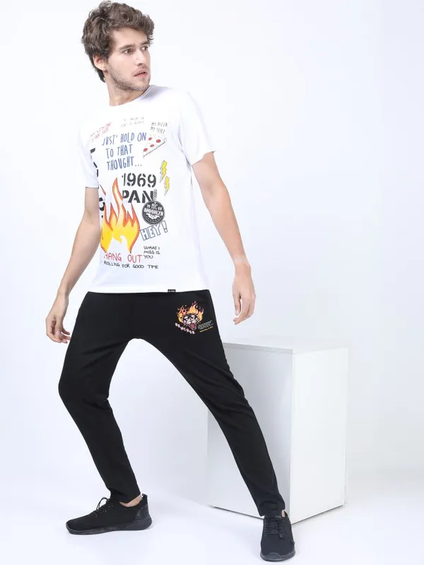 Men Printed Round Neck T-shirt