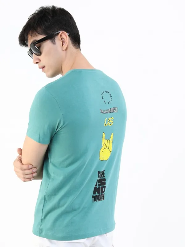 Men Printed Round Neck T-shirt