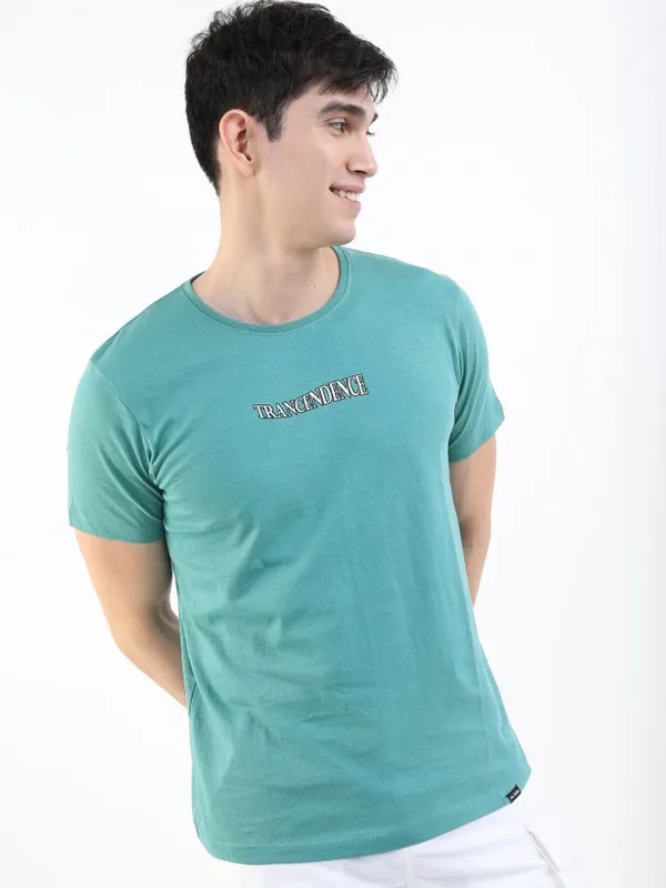 Men Printed Round Neck T-shirt