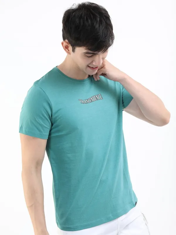 Men Printed Round Neck T-shirt
