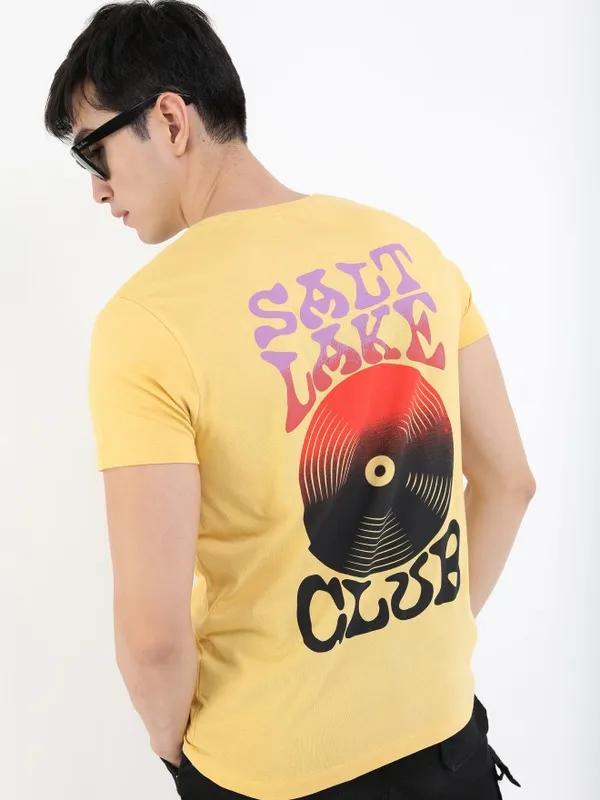 Men Printed Round Neck T-shirt