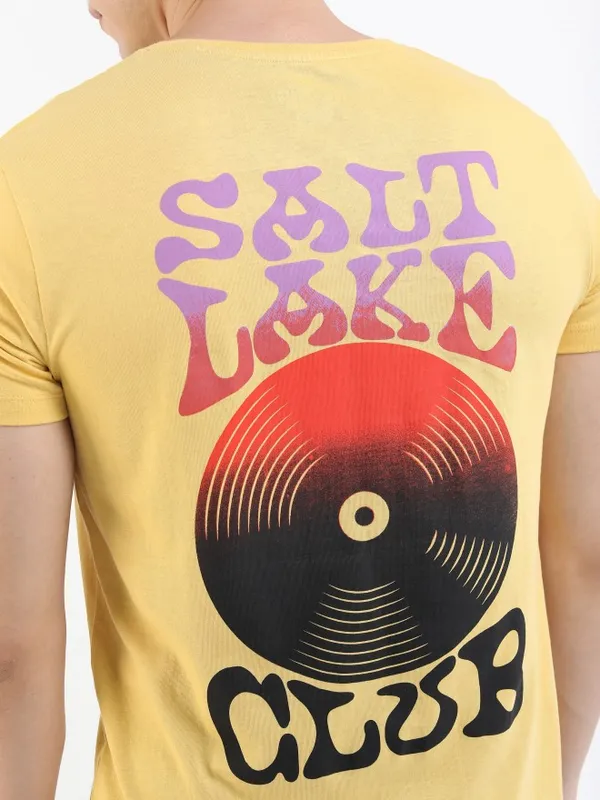 Men Printed Round Neck T-shirt