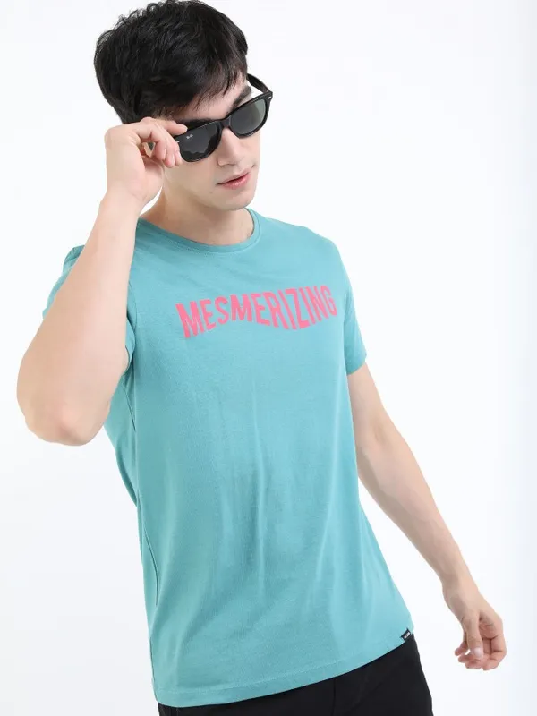 Men Printed Round Neck T-shirt