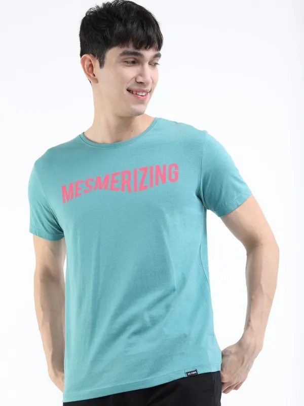 Men Printed Round Neck T-shirt