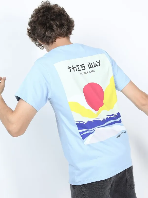 Men Printed Round Neck T-shirt