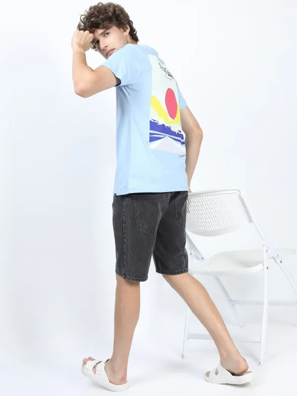 Men Printed Round Neck T-shirt