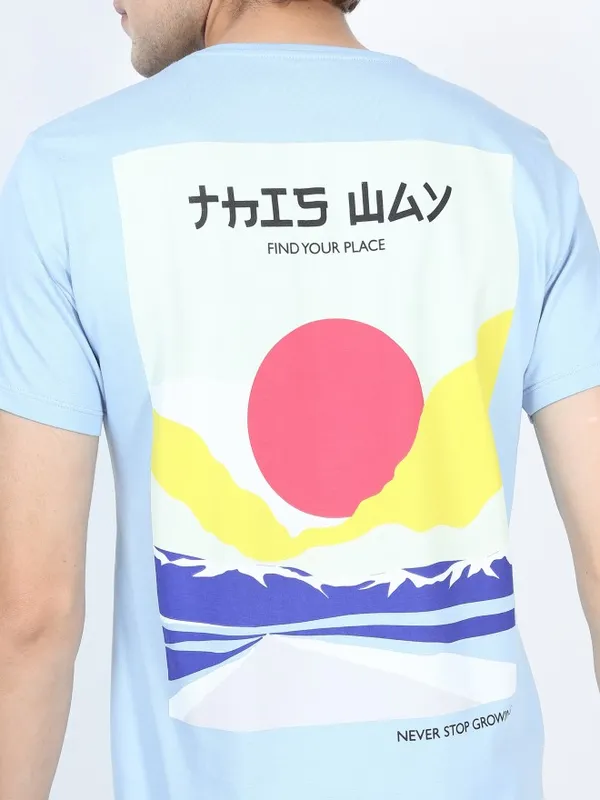 Men Printed Round Neck T-shirt