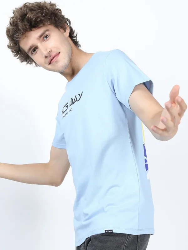 Men Printed Round Neck T-shirt