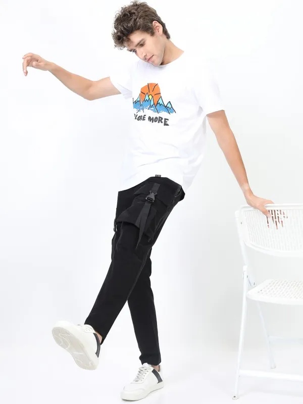 Men Printed Round Neck T-shirt