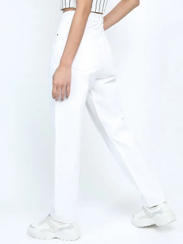  Tokyo Talkies Women White Regular Fit Clean Look Jeans
