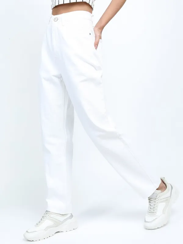  Tokyo Talkies Women White Regular Fit Clean Look Jeans