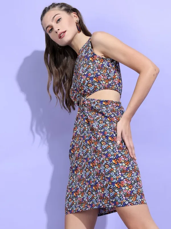 Printed Fit & Flare Dress