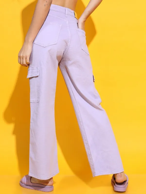  Tokyo Talkies Women Lavender Regular Fit Clean Look Jeans