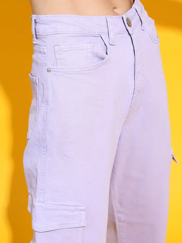  Tokyo Talkies Women Lavender Regular Fit Clean Look Jeans