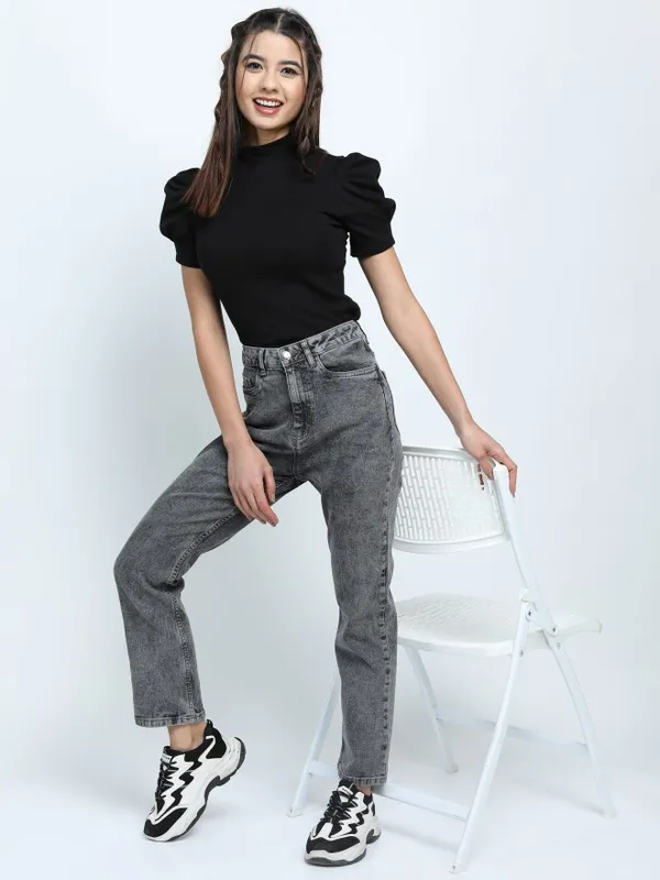  Tokyo Talkies Women Grey Flared Clean Look Jeans