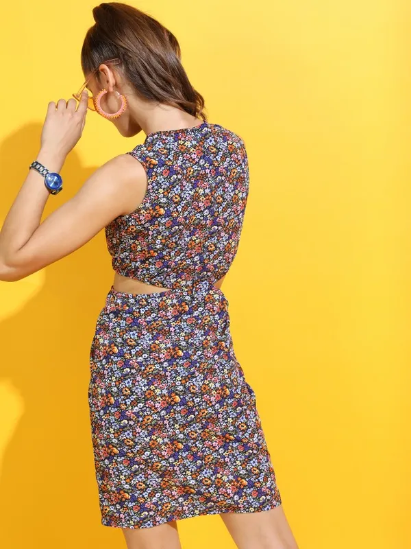 Printed A-Line Dress