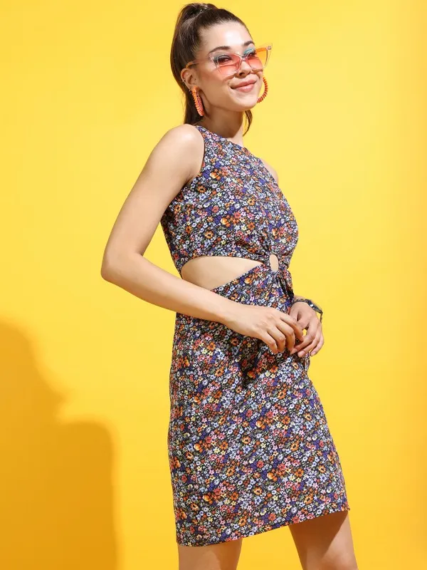 Printed A-Line Dress