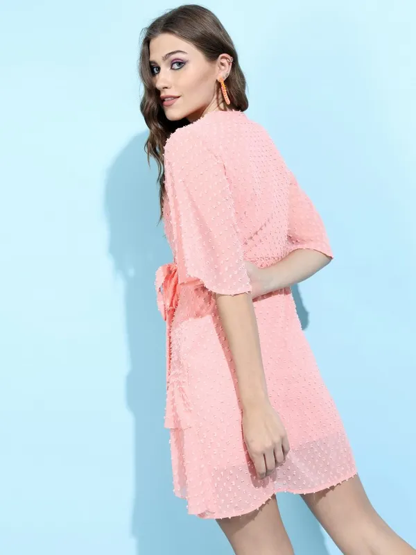 Solid Fit & Flare Dress