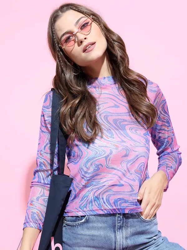 Printed Fitted Top