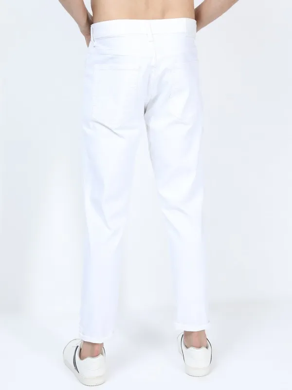  Ketch Men White Tapered Fit Clean Look Jeans