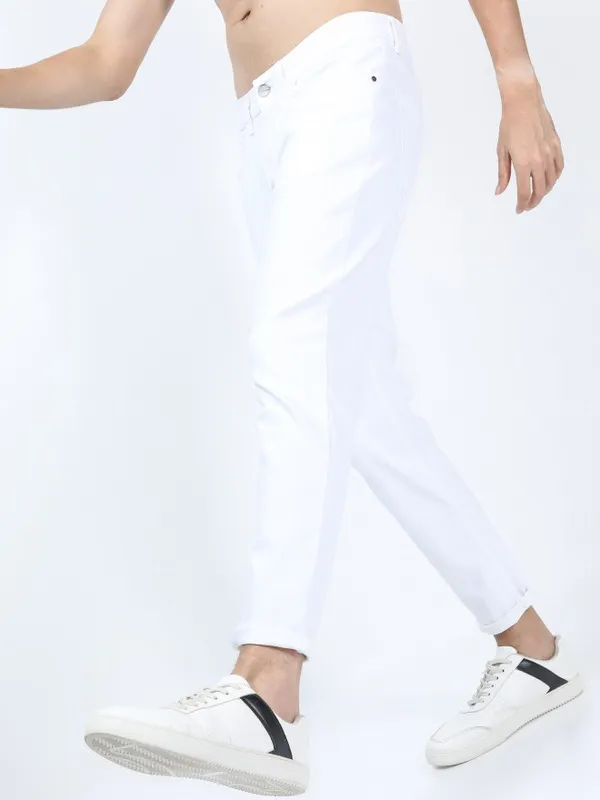  Ketch Men White Tapered Fit Clean Look Jeans