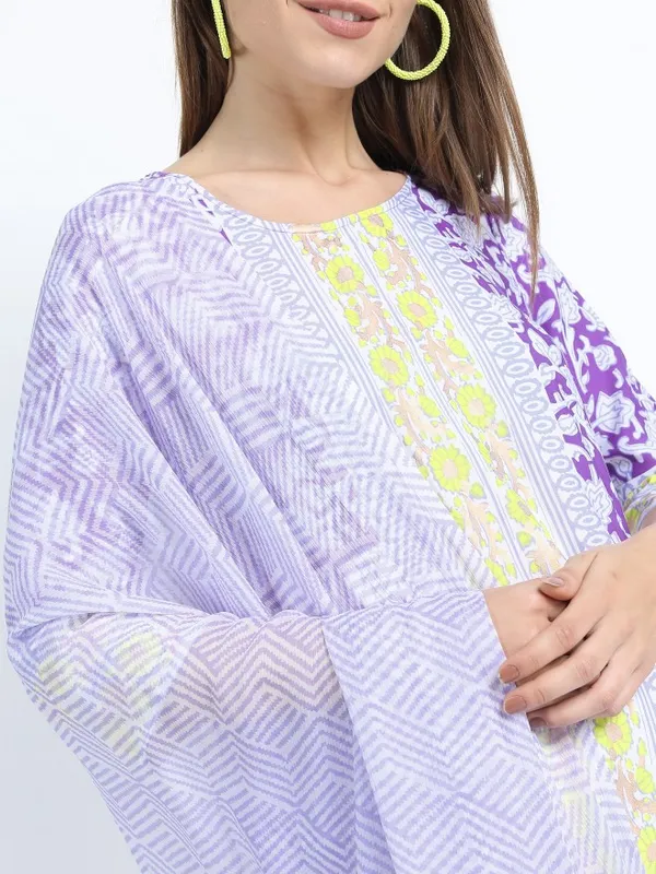  Vishudh Women Mauve Printed Kurta Sets