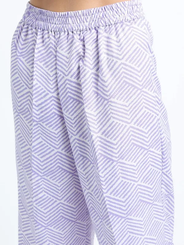  Vishudh Women Mauve Printed Kurta Sets