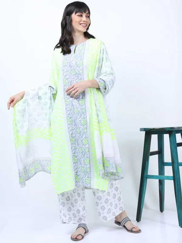  Vishudh Women Yellow Printed Kurta Sets