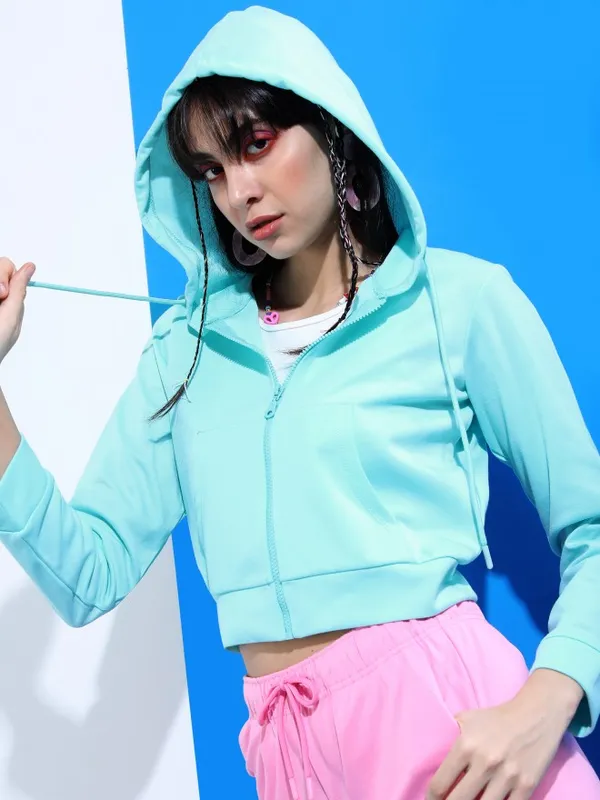  Tokyo Talkies Women Blue Solid Regular Tops