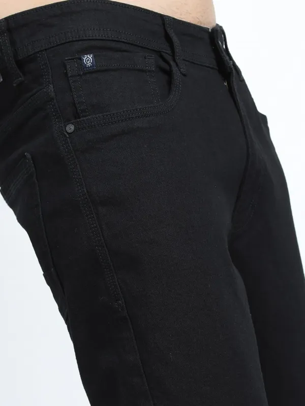  Locomotive Men Black Slim Fit Clean Look Jeans