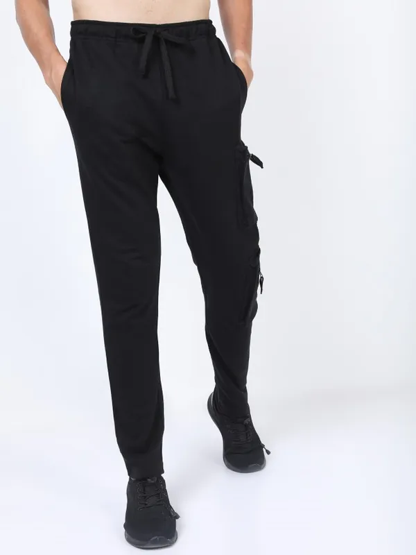  Highlander Men Black Slim Fit Track Pants