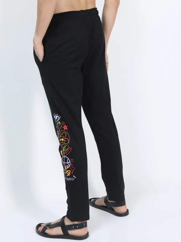  Ketch Men Black Slim Fit Track Pants