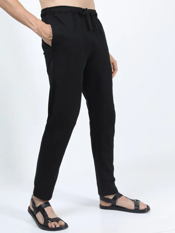  Ketch Men Black Slim Fit Track Pants
