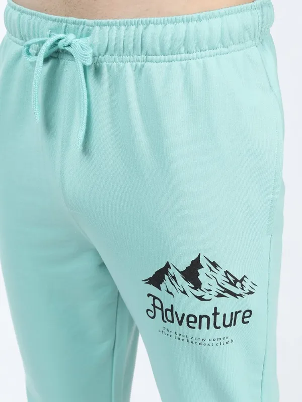  Ketch Men Green Slim Fit Track Pants