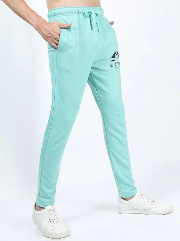  Ketch Men Green Slim Fit Track Pants