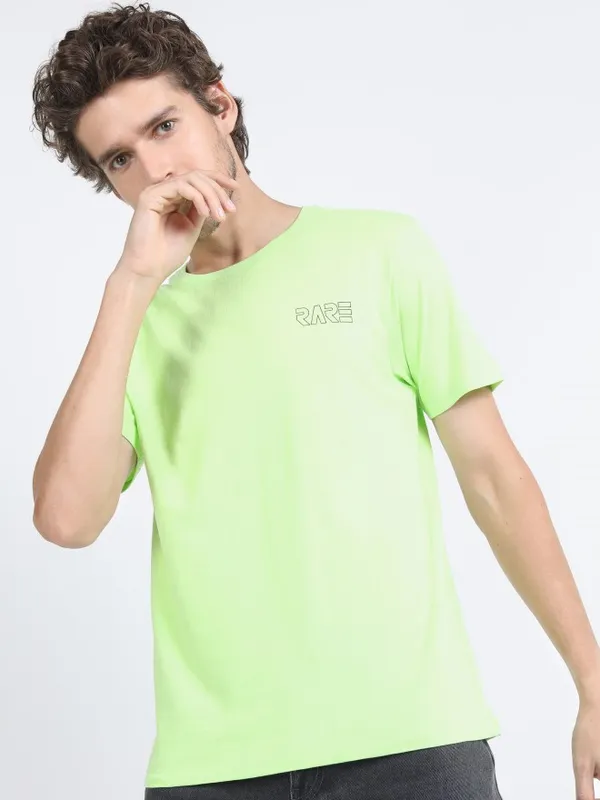 Men Printed Round Neck T-shirt