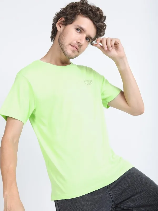Men Printed Round Neck T-shirt
