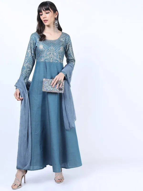 Printed A-Line Dress