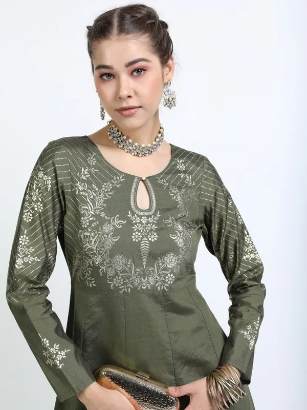 Printed A-Line Dress