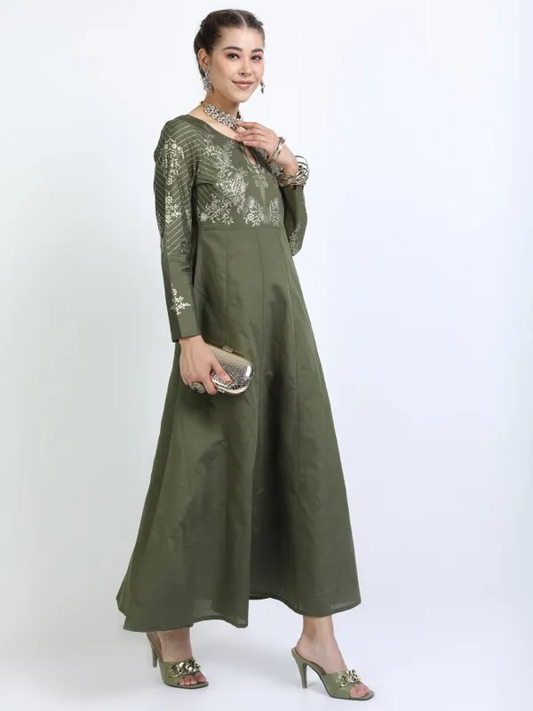 Printed A-Line Dress
