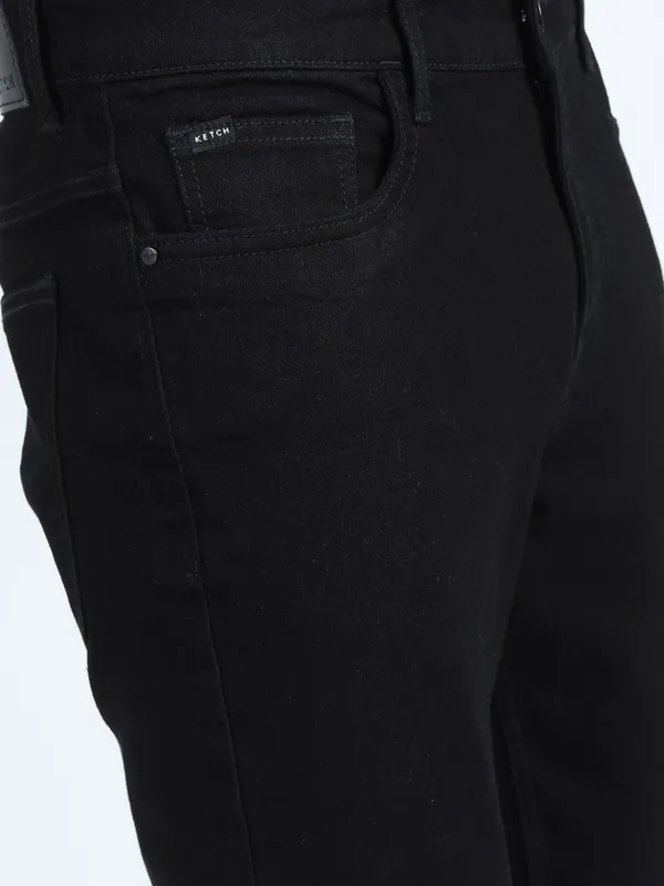  Ketch Men Black Slim Fit Clean Look Jeans