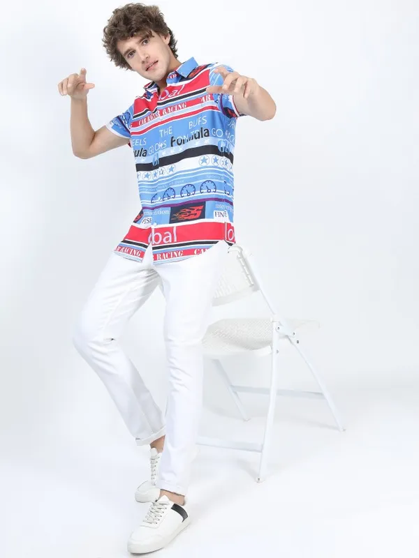  Highlander Men Multi Printed Slim Fit Casual Shirts