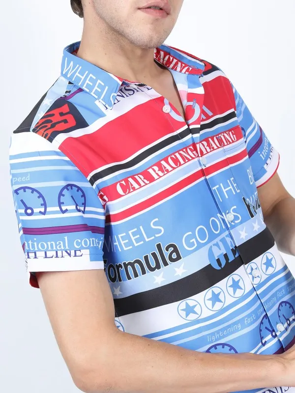  Highlander Men Multi Printed Slim Fit Casual Shirts